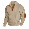 Men's Jacquard Wool Knit Round-Neck Sweater