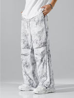 Men's Wide-Leg Pants with Abstract Print