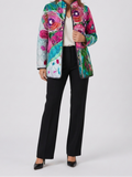 Arianne | Women's Quilted Jacket, Elegant Floral Pattern