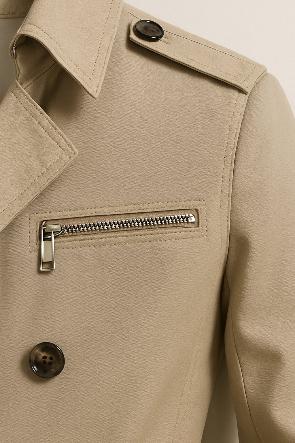 Elliott | Men's Belted Trench Coat, Classic Tailored Coat