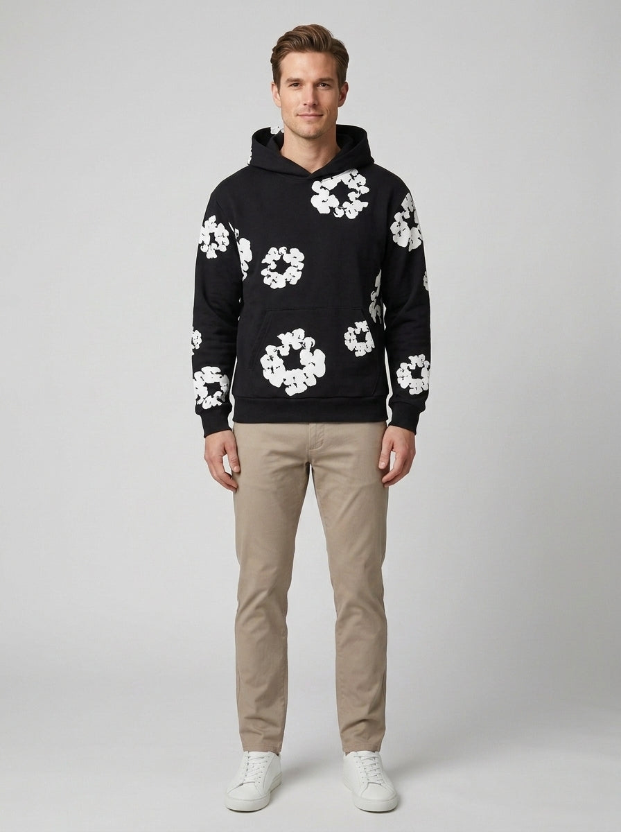 Finn | Men's Printed Hoodie, Relaxed Fit Pullover