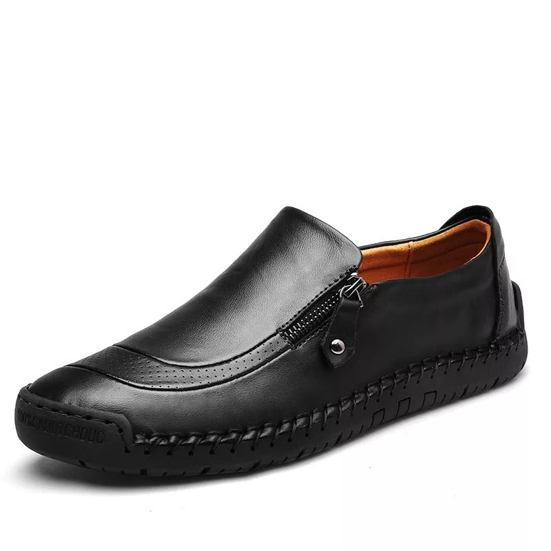 Daan | Men's Classic Leather Shoes, Suede Loafers