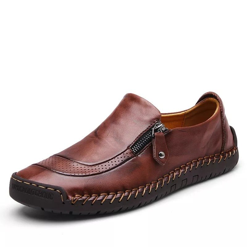 Daan | Men's Classic Leather Shoes, Suede Loafers