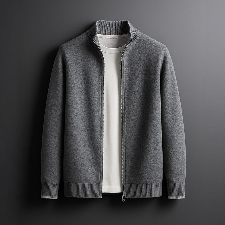 Men's Full-Zip Merino Wool Cardigan