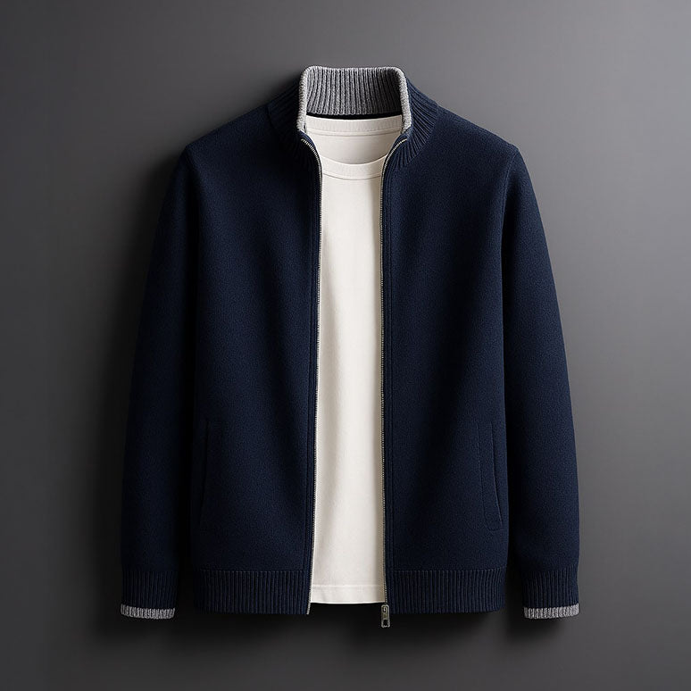 Men's Full-Zip Merino Wool Cardigan