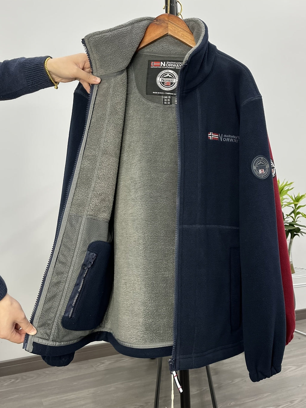 Bram | Men's Fleece Jacket, High-Collar Outerwear