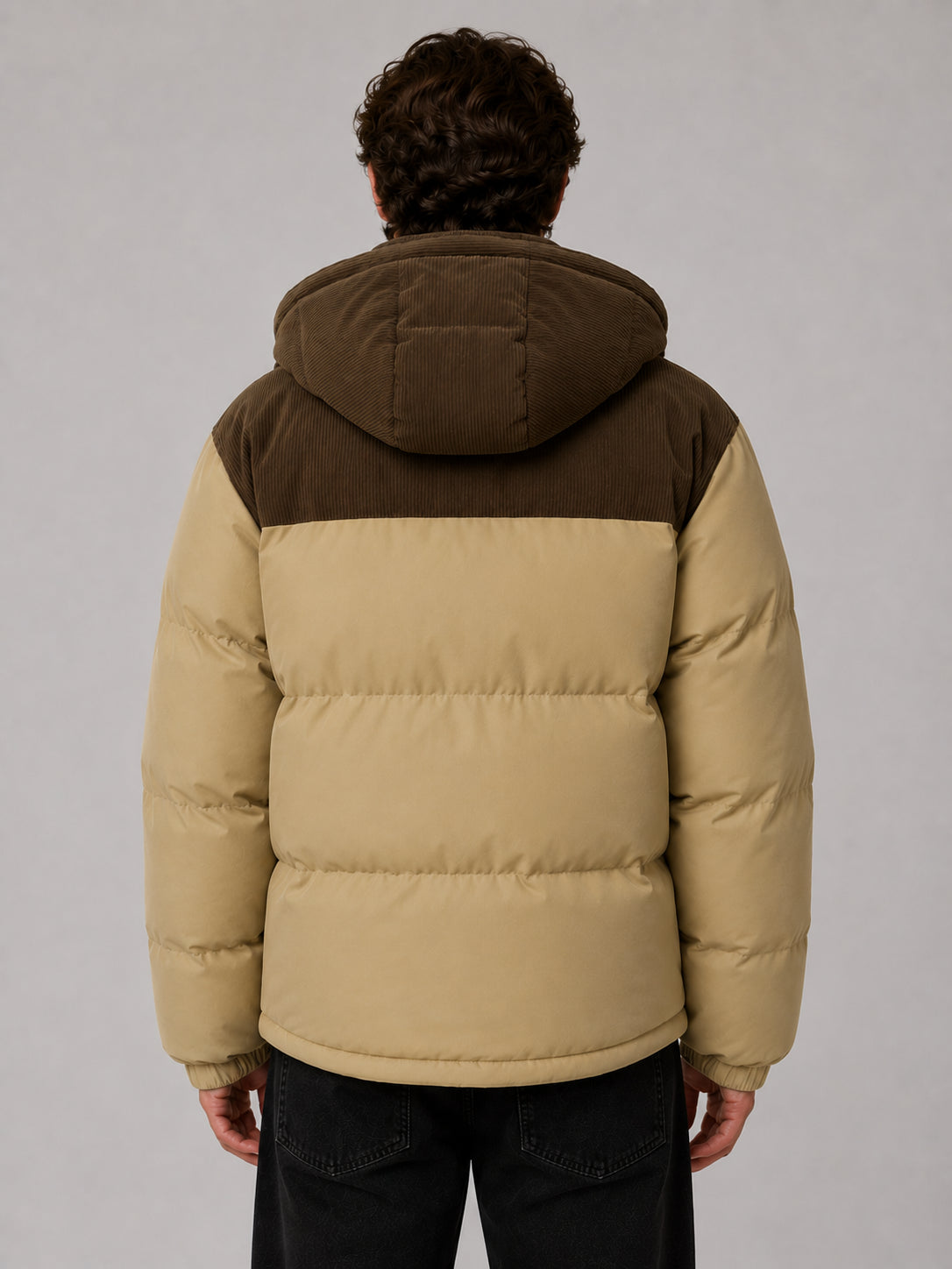 Barrett | Men's Hooded Corduroy Puffer Jacket, Quilted Coat