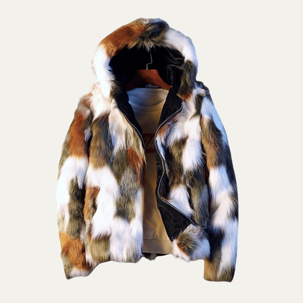 Silas | Men's Fur-Lined Hooded Jacket, Full-Zip Outerwear