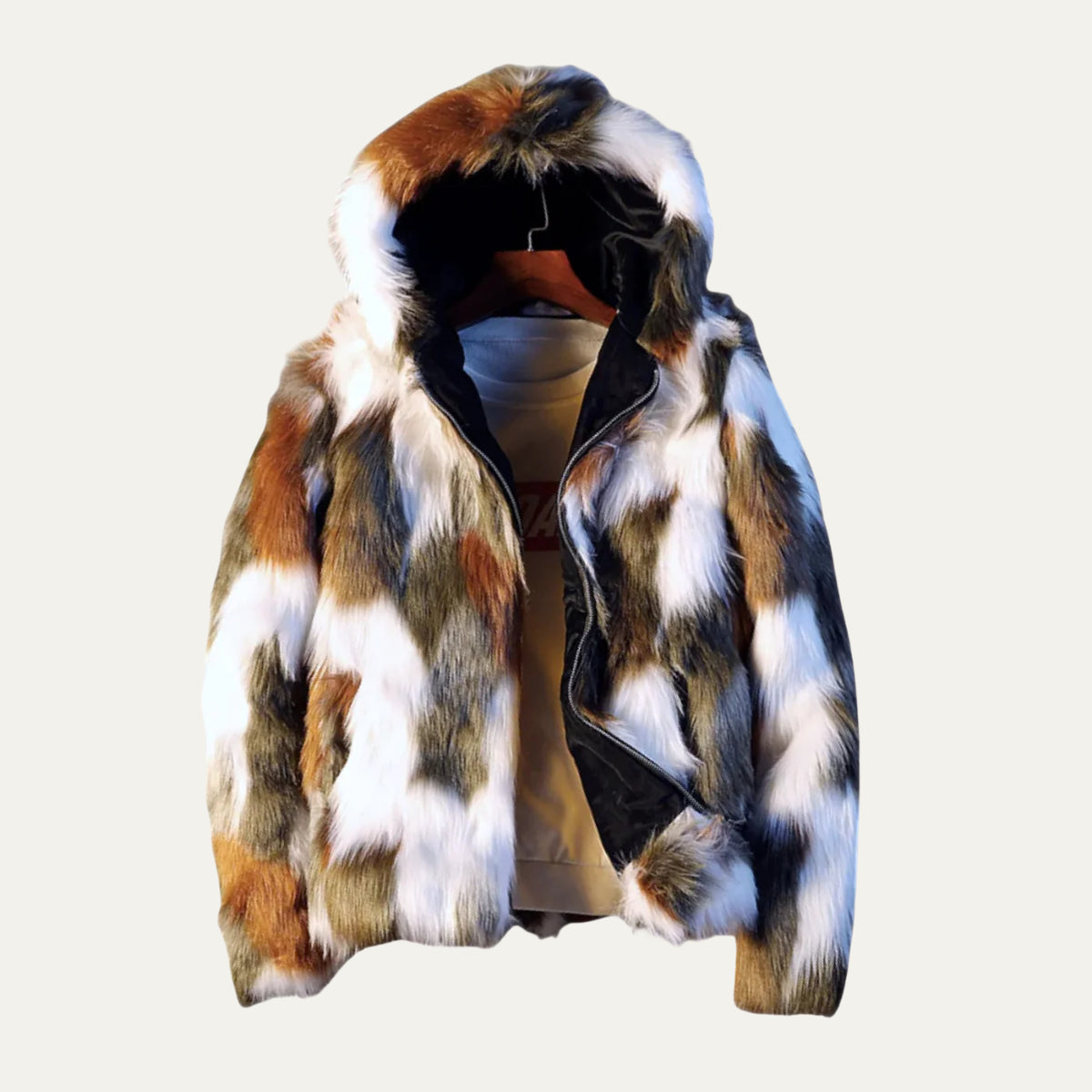 Silas | Men's Fur-Lined Hooded Jacket, Full-Zip Outerwear