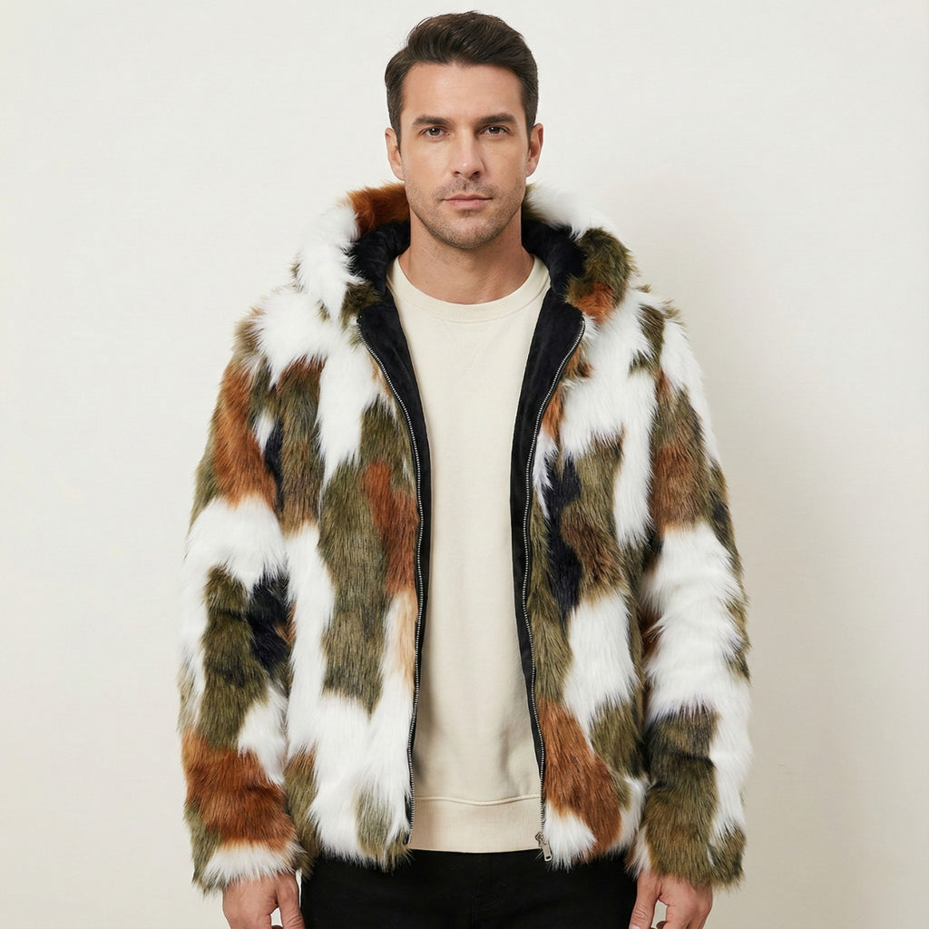 Silas | Men's Fur-Lined Hooded Jacket, Full-Zip Outerwear