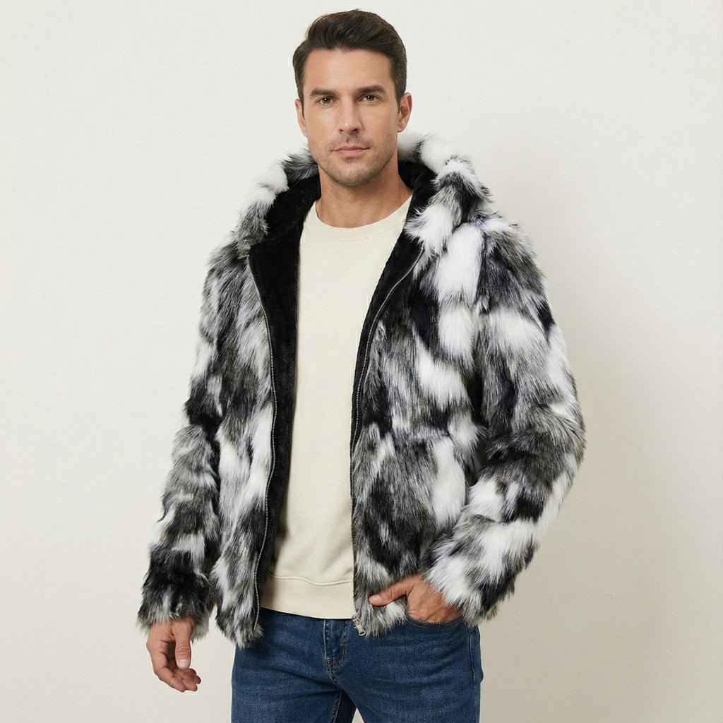 Silas | Men's Fur-Lined Hooded Jacket, Full-Zip Outerwear