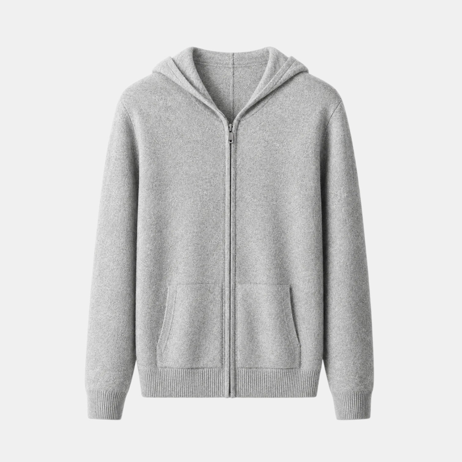 Adrian | Men's Merino Wool Hooded Jacket, Full-Zip Outerwear