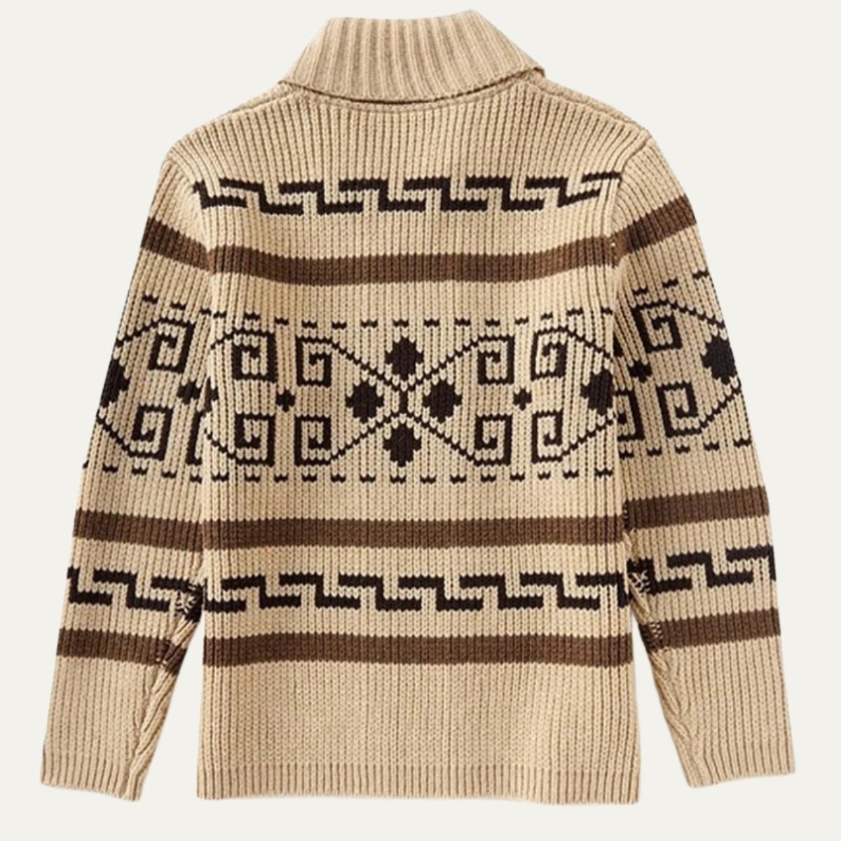 Julian | Men's Jacquard Knit Cardigan, Shawl Collar Layering Piece