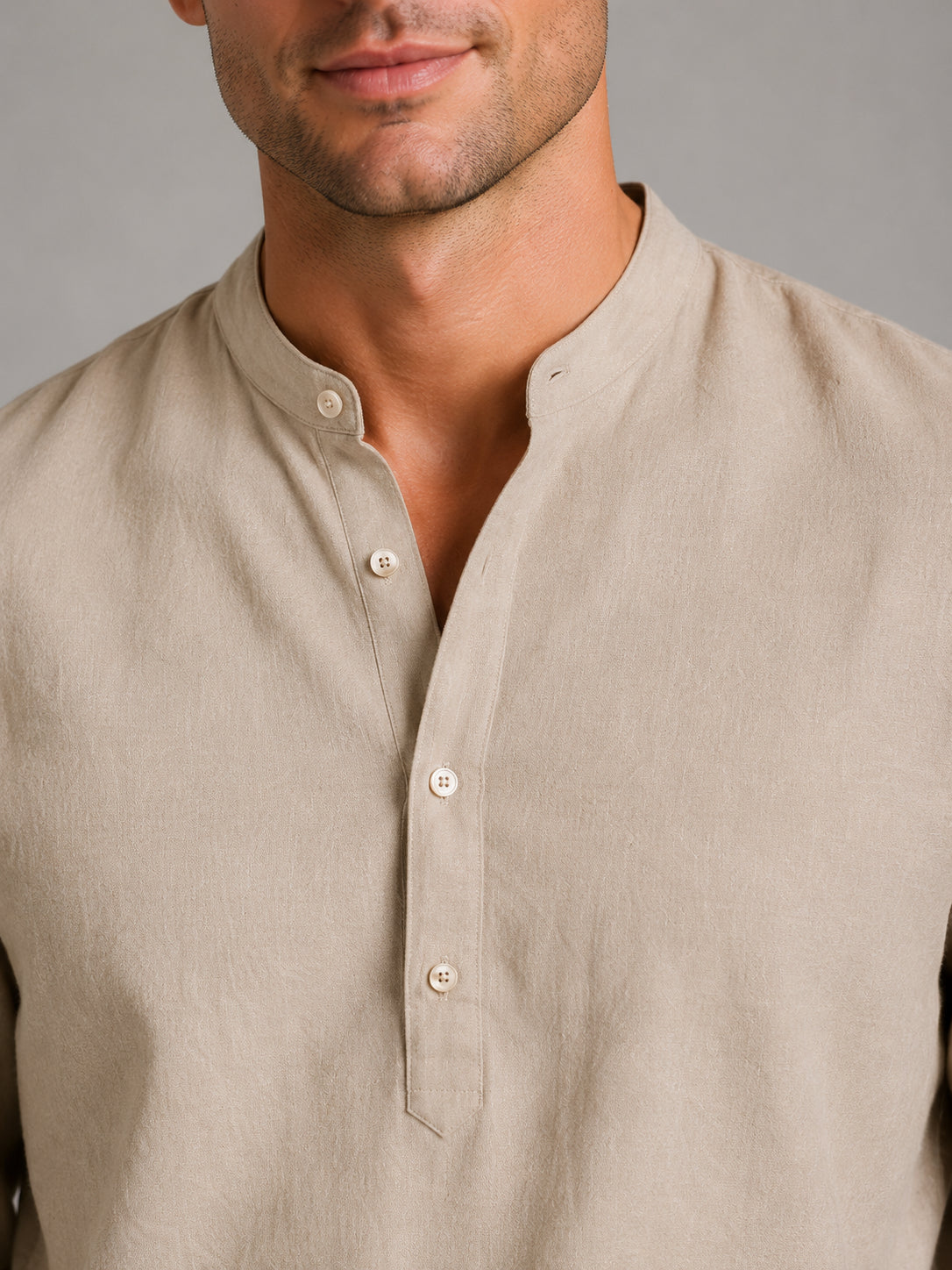 Osiris | Men's Linen-Look Two-Piece Set, Shirt and Drawstring Trousers