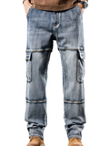 Men's Multi-Pocket Straight-Leg Pants