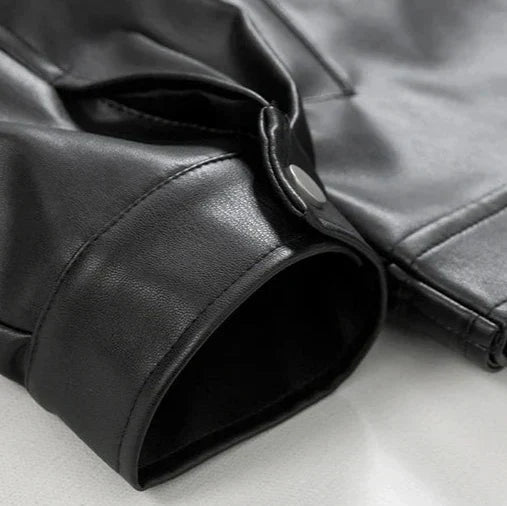 Ezra | Men's Leather Bomber Jacket, Oversized Outerwear