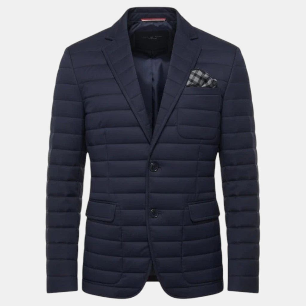 Damian | Men's Quilted Blazer Jacket, Cotton Blend Outerwear
