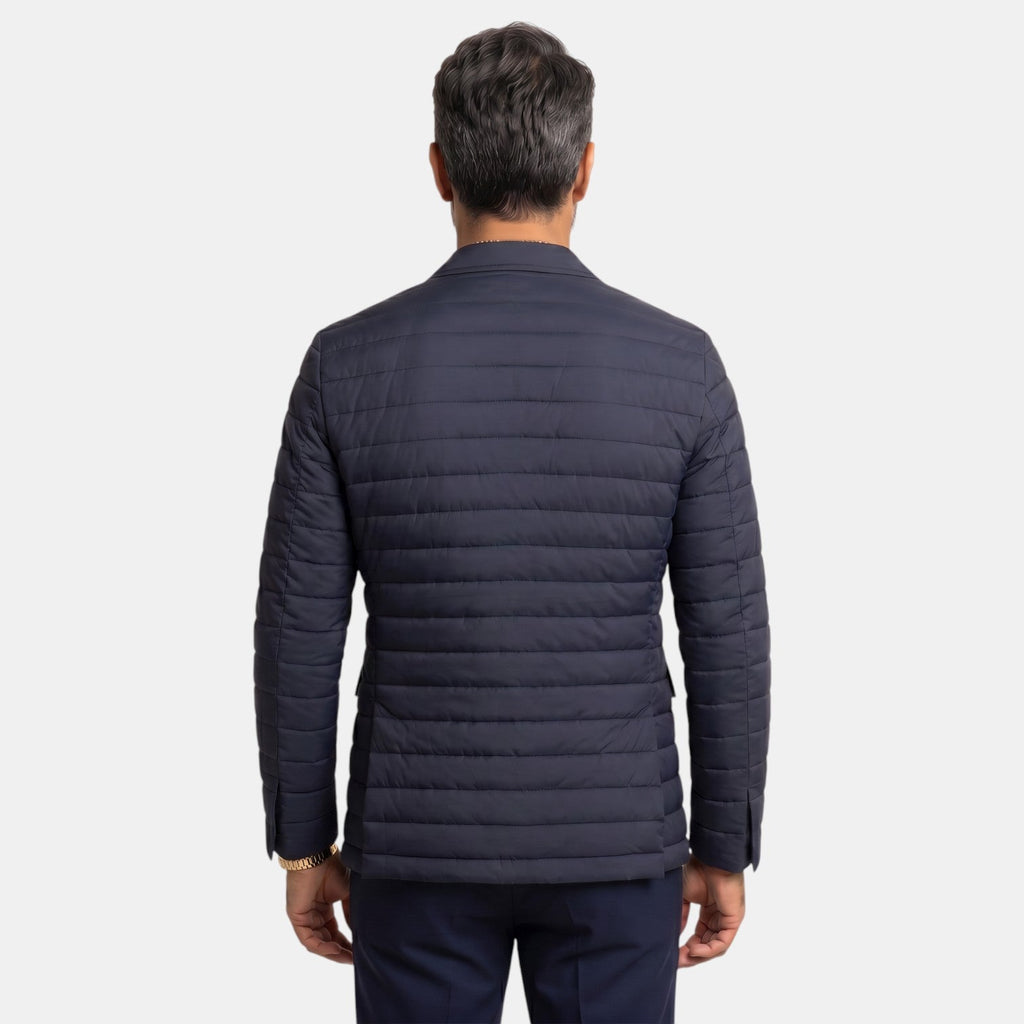 Damian | Men's Quilted Blazer Jacket, Cotton Blend Outerwear