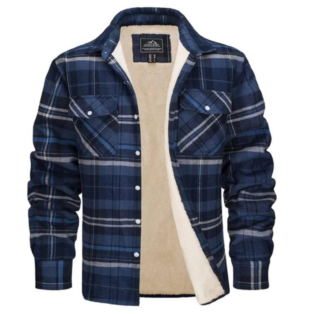 Wallace | Men's Plaid Shirt Jacket, Sherpa Lined Outerwear