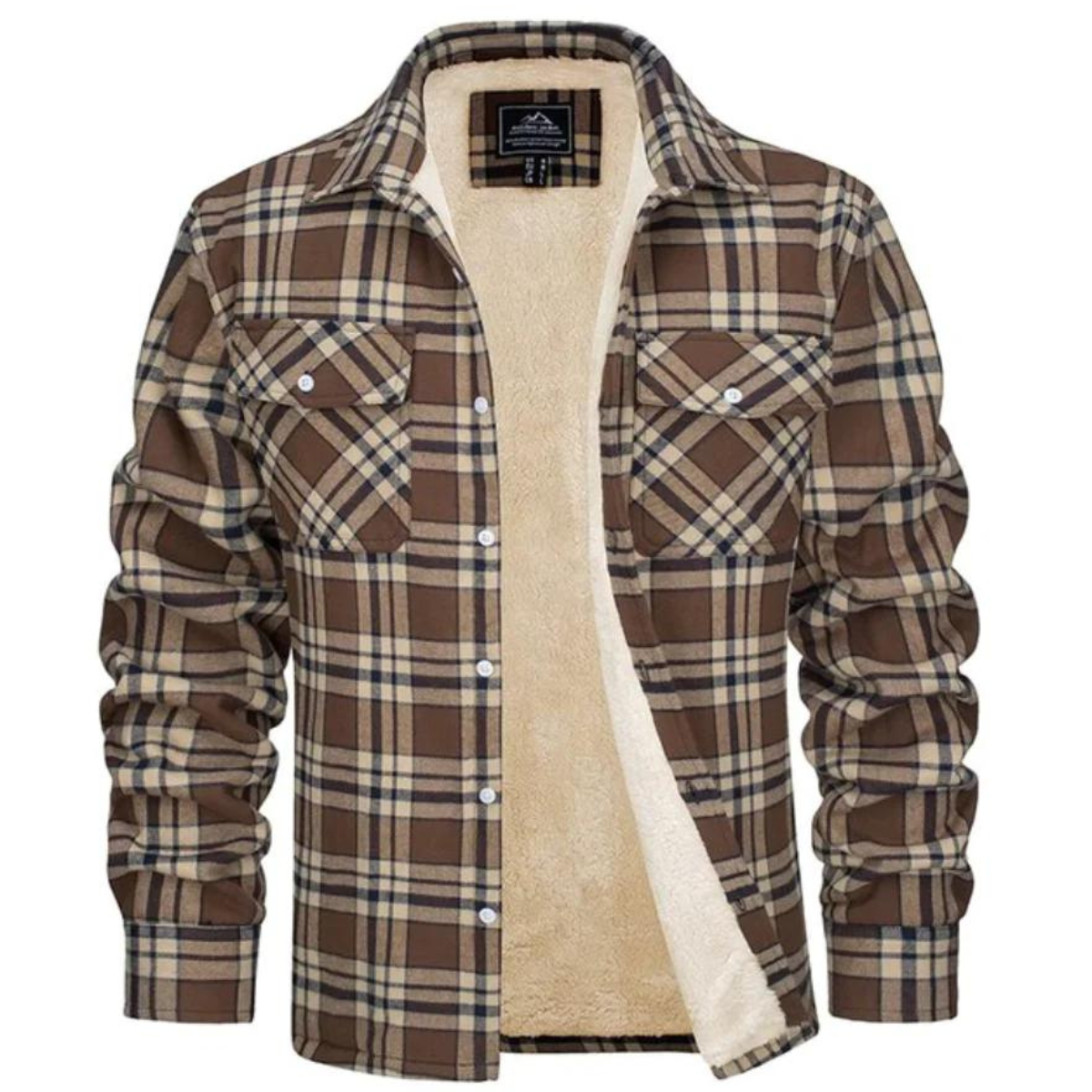 Wallace | Men's Plaid Shirt Jacket, Sherpa Lined Outerwear