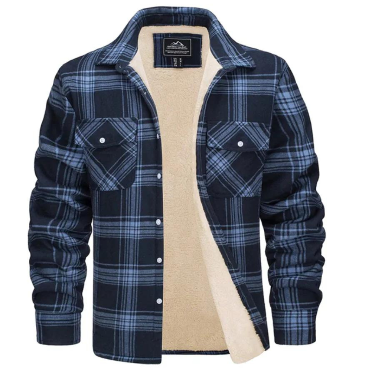 Wallace | Men's Plaid Shirt Jacket, Sherpa Lined Outerwear