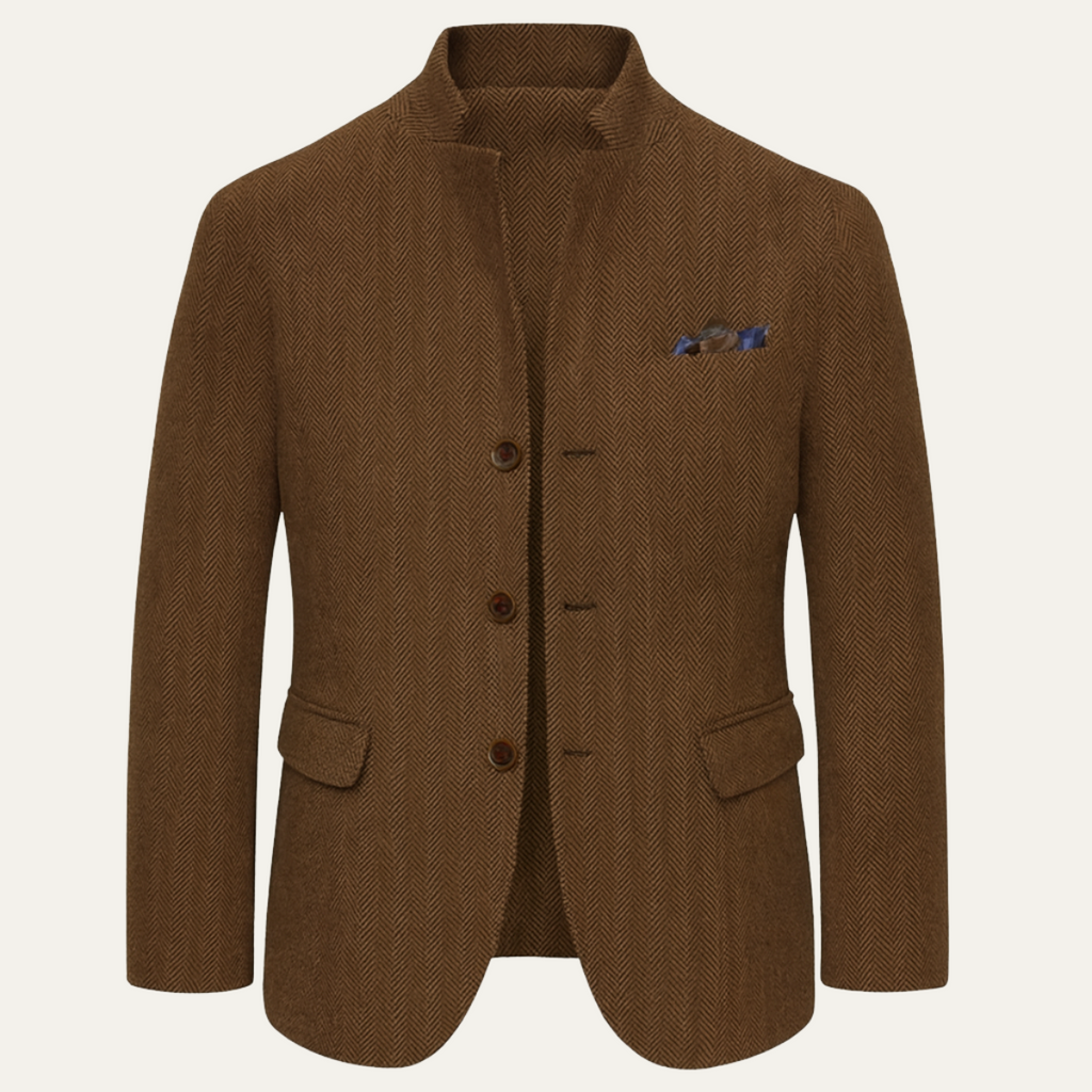 Emilio | Men's Tweed Blazer, Single-Breasted Smart Jacket