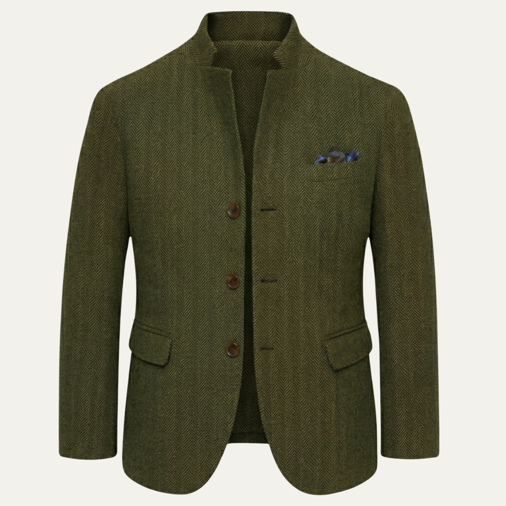Emilio | Men's Tweed Blazer, Single-Breasted Smart Jacket