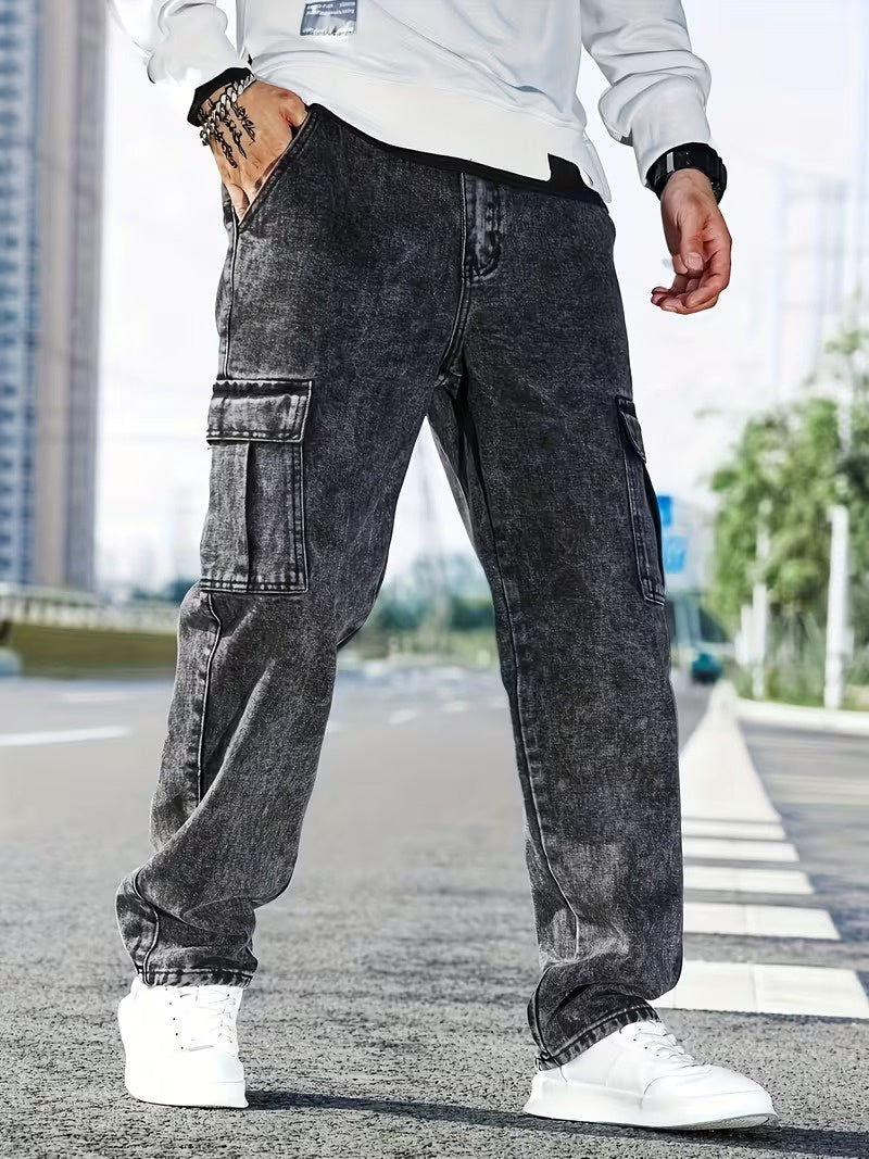 Beckett | Men's Cargo Pants, Faded Wash Trousers