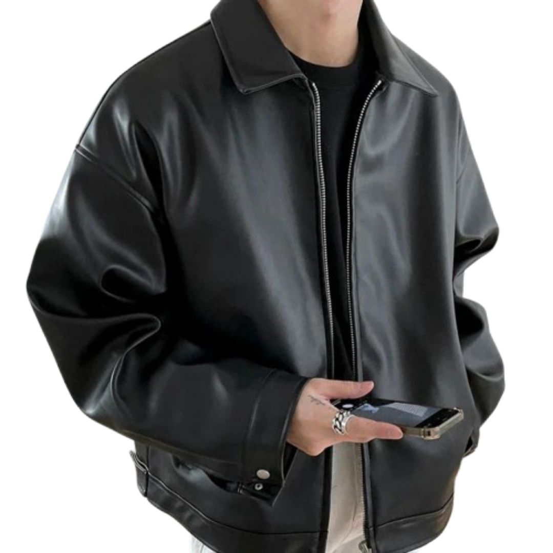 Martin | Men's Streetwear Oversized Leather Bomber Jacket
