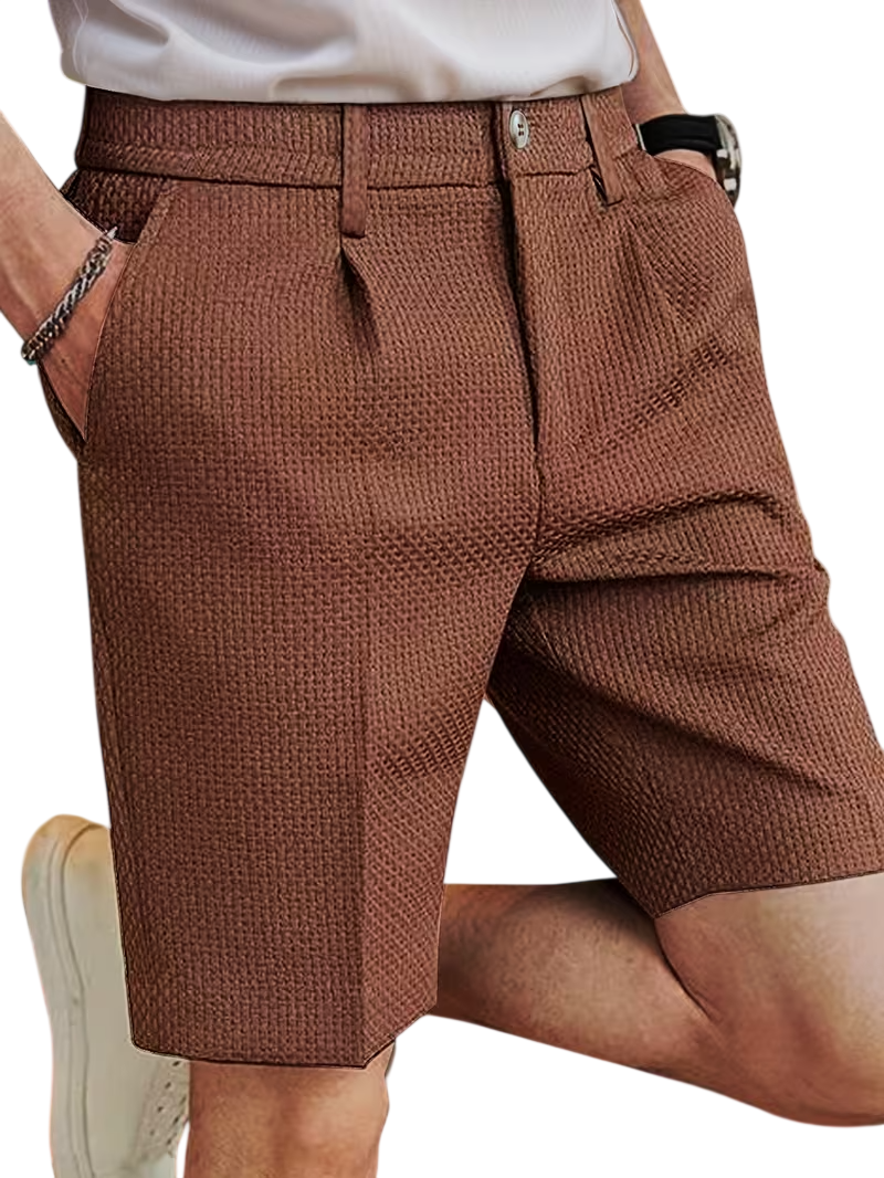 Men's Waffle-Knit Straight-Leg Shorts