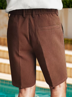 Men's Waffle-Knit Straight-Leg Shorts
