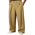 Men's Wide-Leg Pleated Trousers