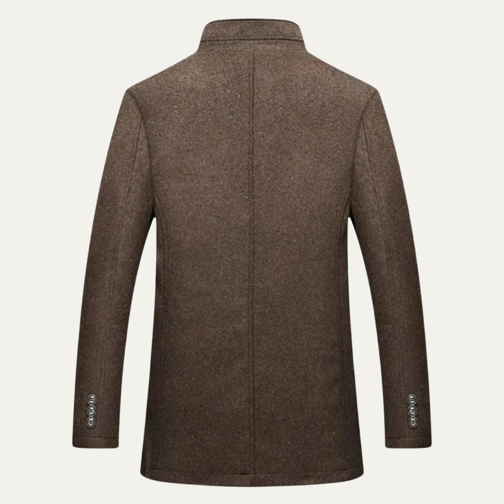 Percival | Men's Wool-Blend Trench Coat, Double-Breasted Outerwear