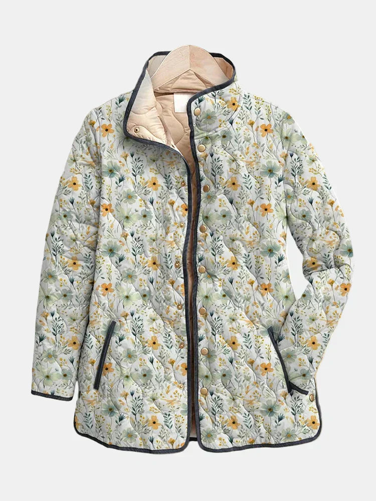 Nola | Women's Quilted Jacket, Delightful Floral Print