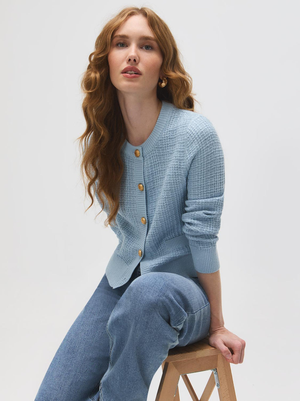 Odette | Women's Cardigan, Cotton Blend Button-Front