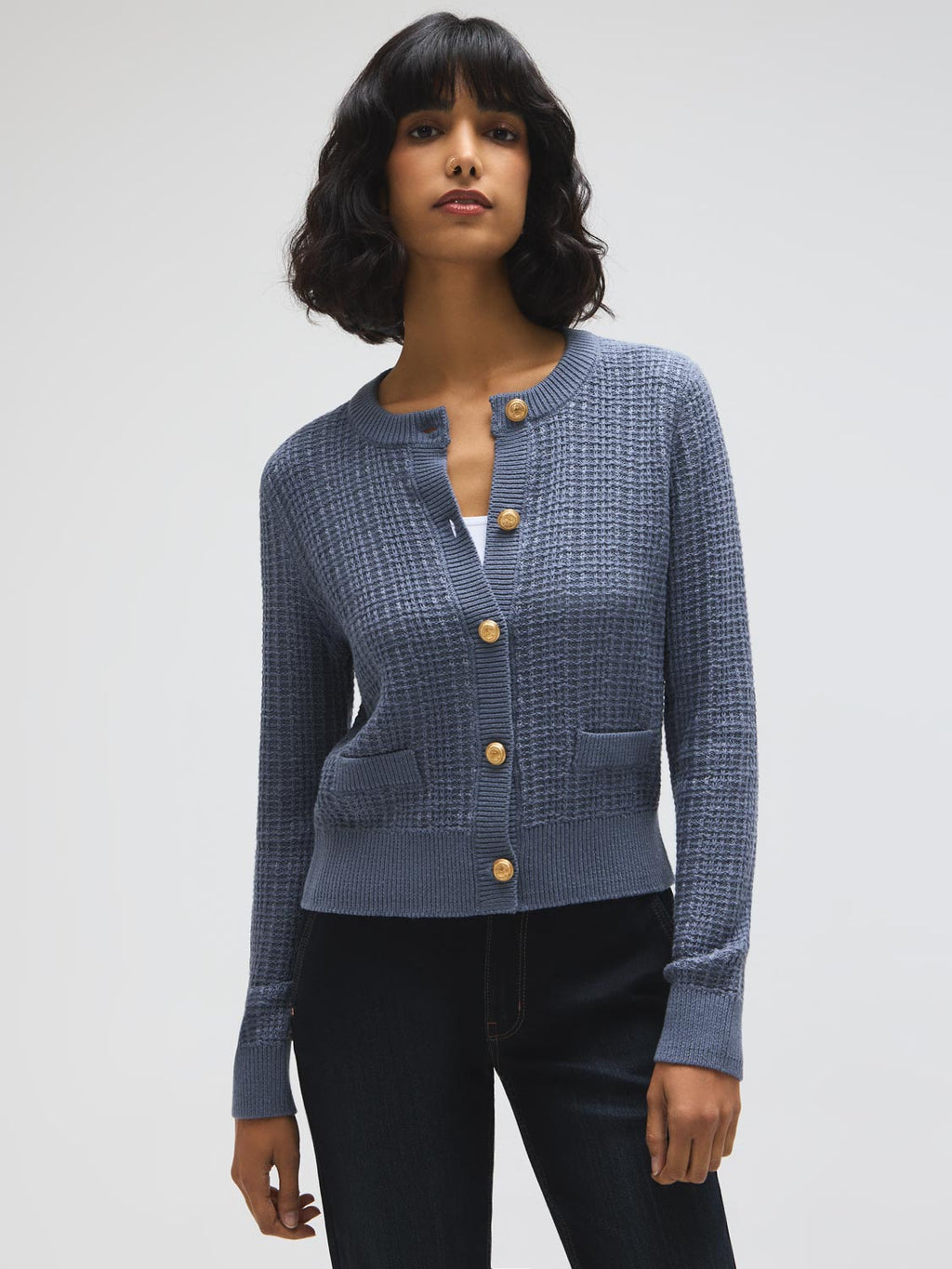 Odette | Women's Cardigan, Cotton Blend Button-Front