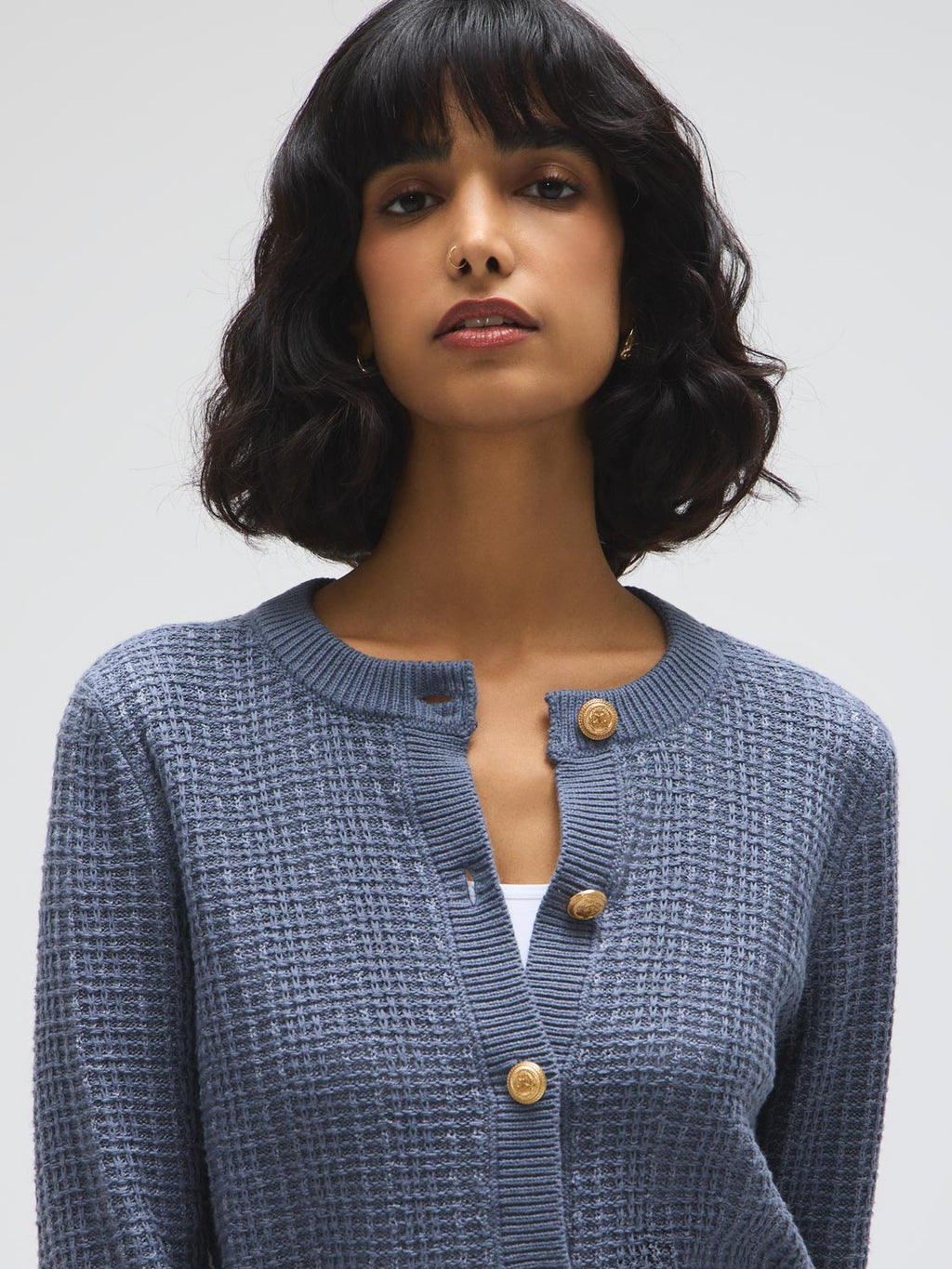 Odette | Women's Cardigan, Cotton Blend Button-Front