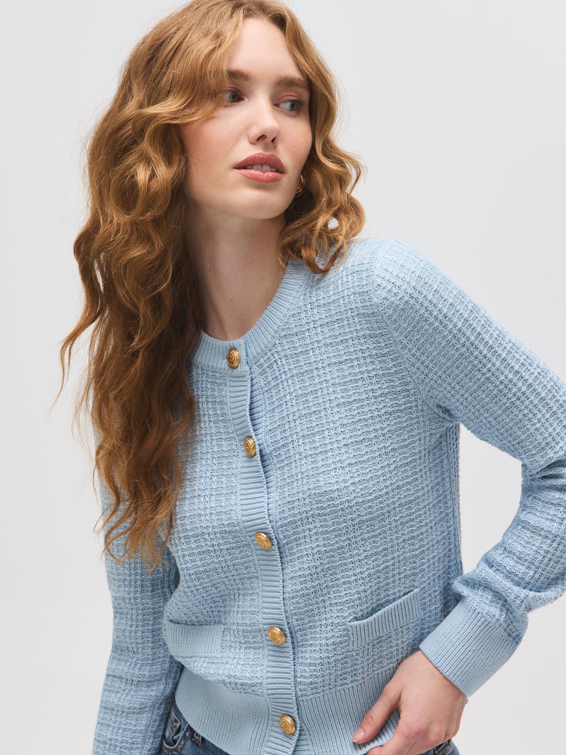 Odette | Women's Cardigan, Cotton Blend Button-Front