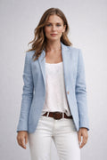 Ondine | Women's Single Button Blazer, Notched Lapel Slim Fit