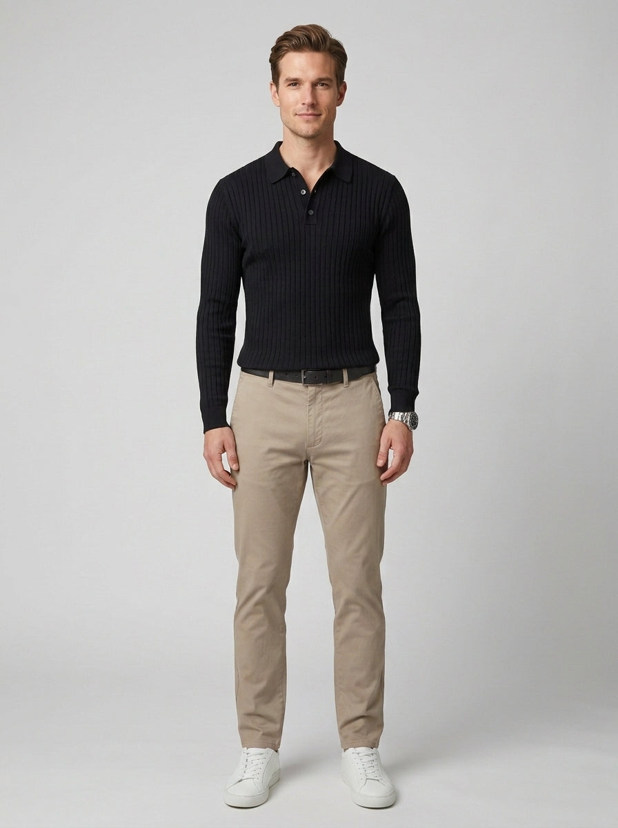 Roland | Men's Old Money Polo, Classic Knit