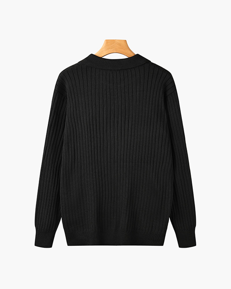 Roland | Men's Old Money Polo, Classic Knit