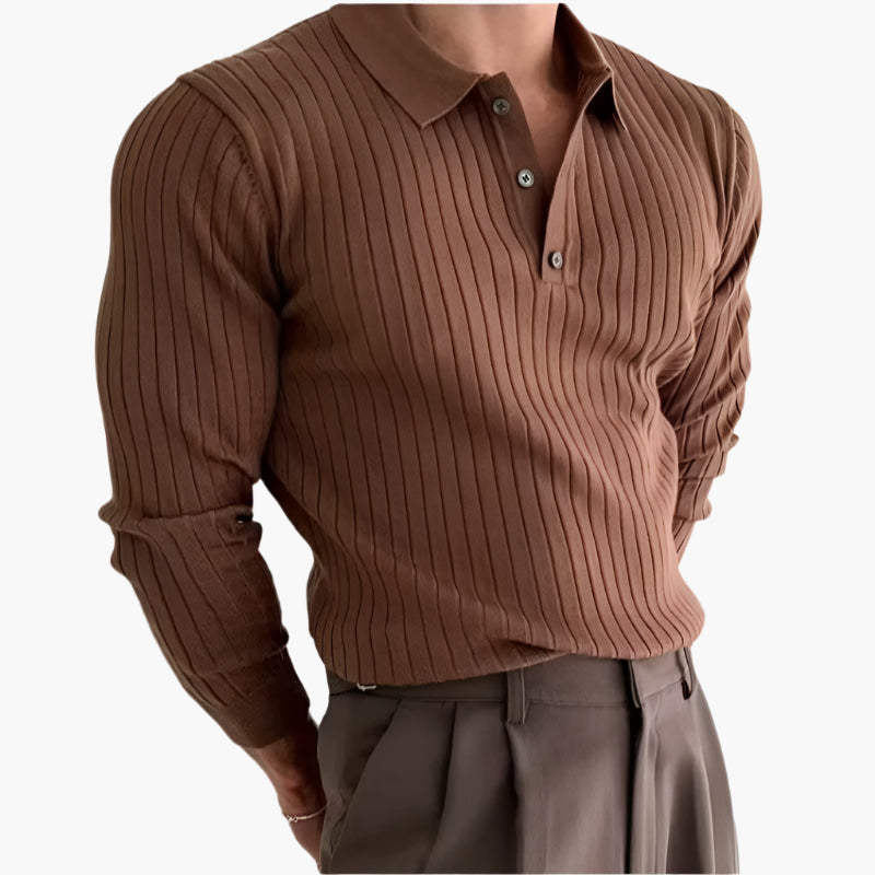 Roland | Men's Old Money Polo, Classic Knit