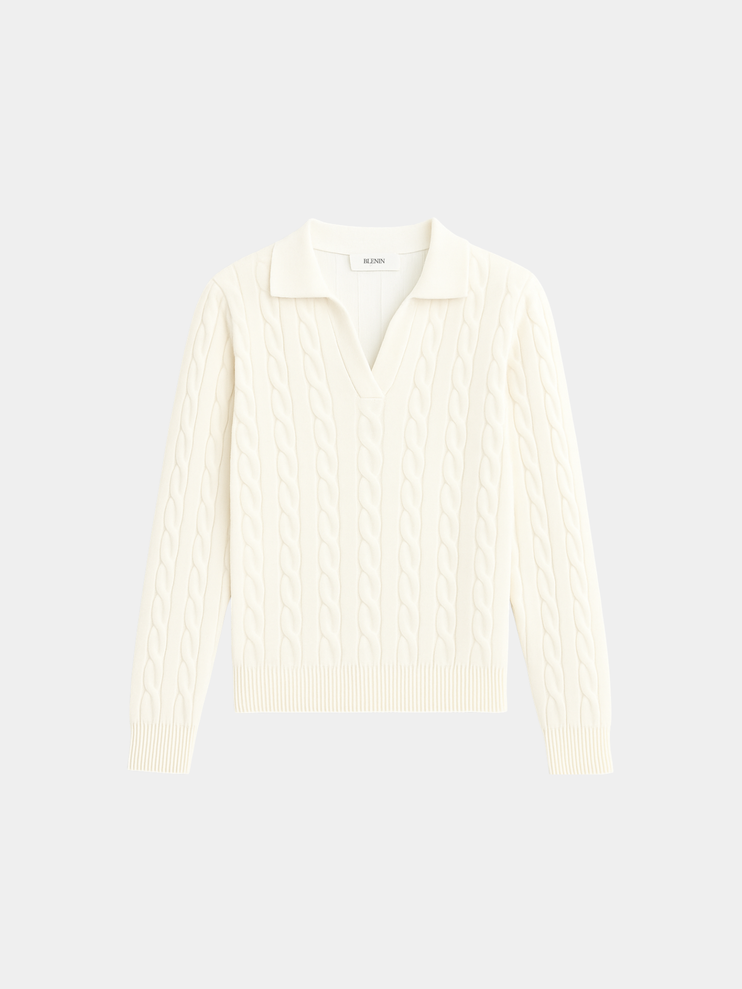 Coralie | Women's Cable Knit Sweater, Round-Neck Layering Piece