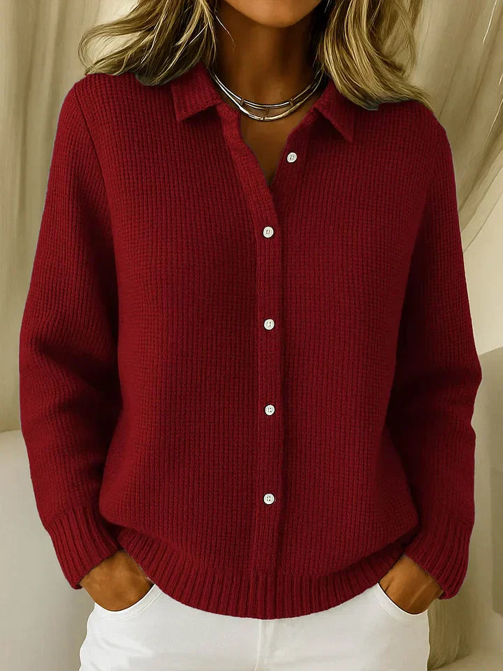 Harlow | Women's Cozy Knit Cardigan, Button-Front Longline