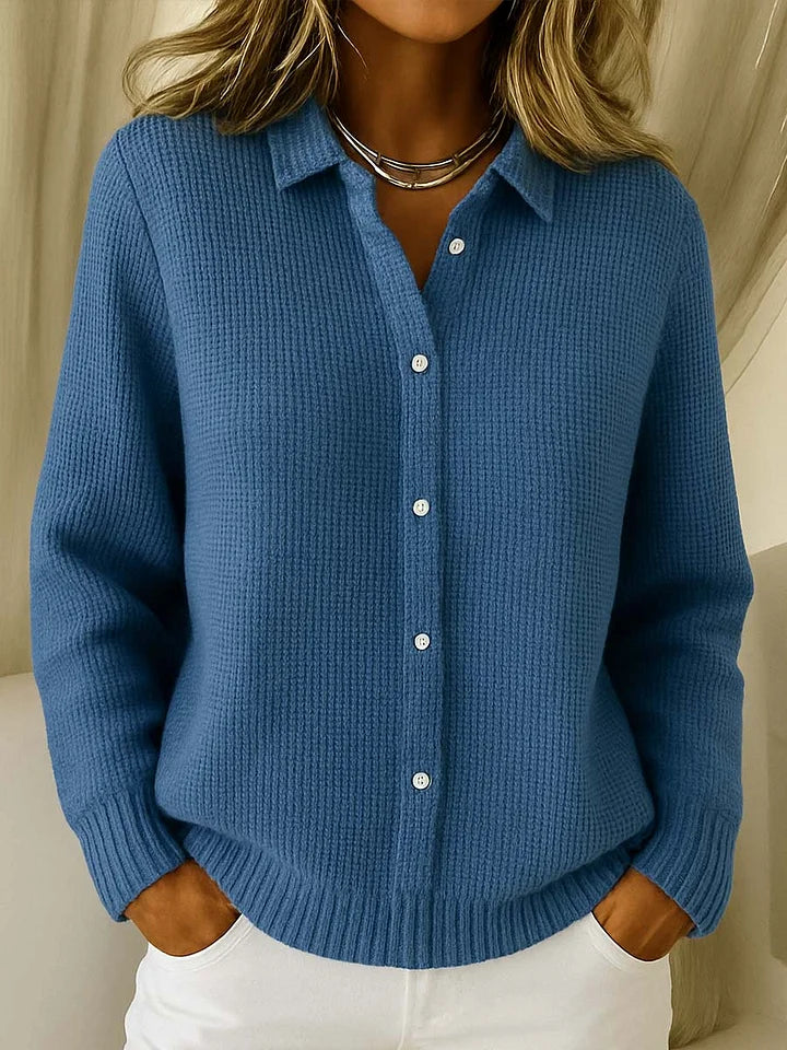 Harlow | Women's Cozy Knit Cardigan, Button-Front Longline