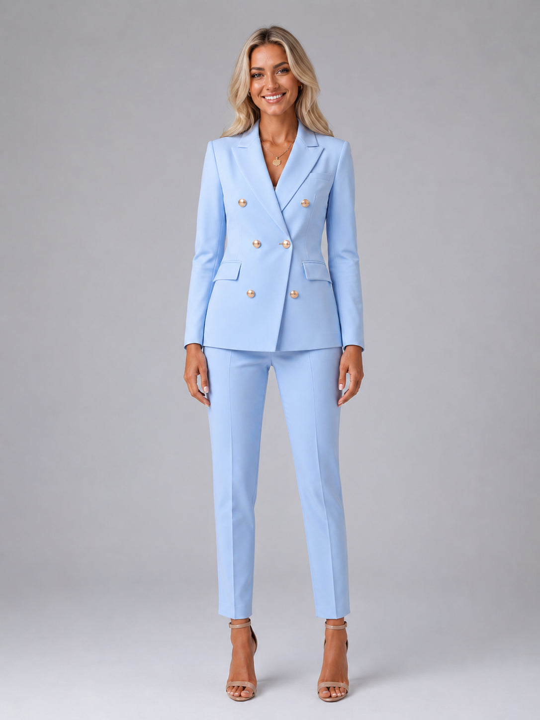 Aurelia | Women's Double-Breasted Blazer Set, Tailored Two-Piece Co-Ord