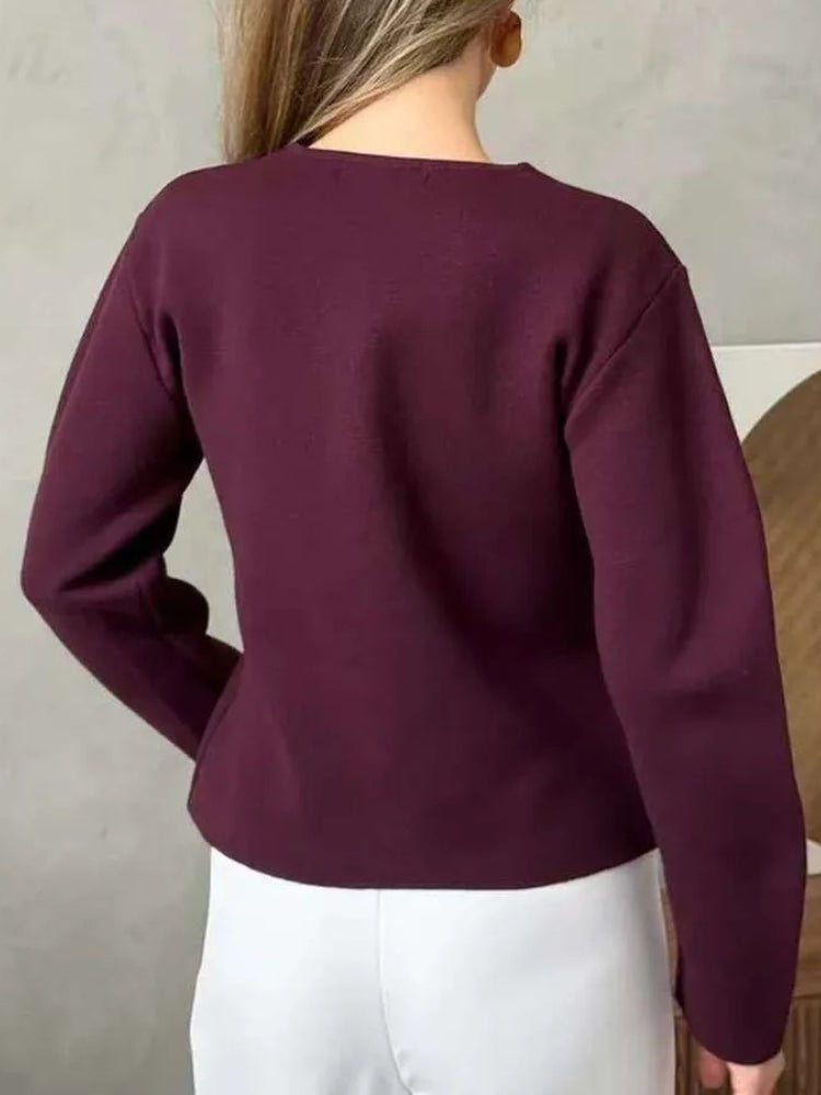 Marisol | Women's Knit Sweater Shirt, Collared Layering Piece