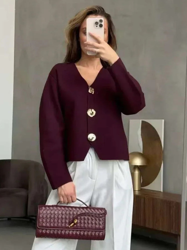 Marisol | Women's Knit Sweater Shirt, Collared Layering Piece