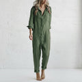 Seraphine | Women's Linen Jumpsuit, Button-Front Summer Piece
