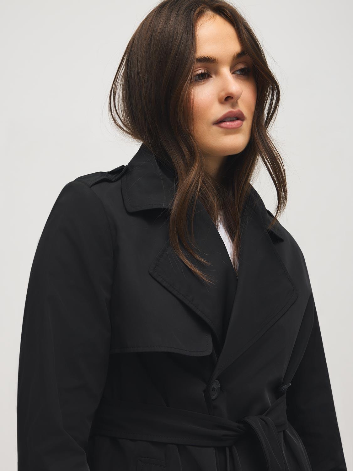 Odette | Women's Mid-Length Trench Coat, Belted Silhouette